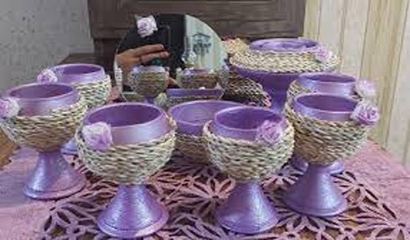 تصویر 2 از قیمت خرید سفره هفت سین حصیری + فروش ویژه